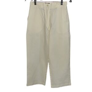 Burberry Golf Yellow White Striped Wide Leg Pants Size 4